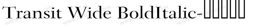 Transit Wide BoldItalic字体转换